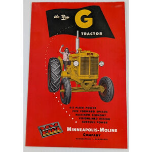 Minneapolis Moline MM The New G Tractor Sales Brochure Booklet